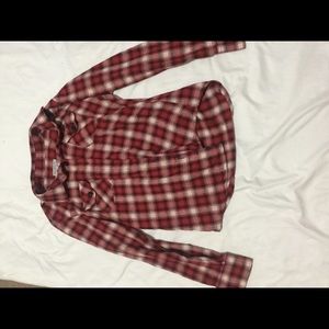 A red and white flannel
